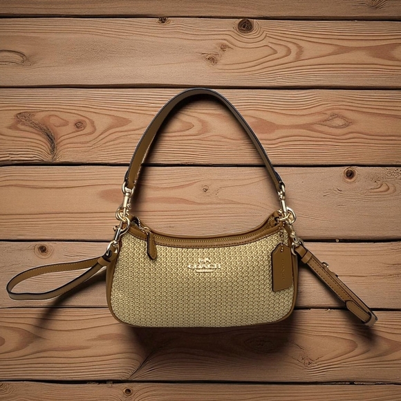 Coach Tan and Brown Crossbody Bag - Picture 1 of 8
